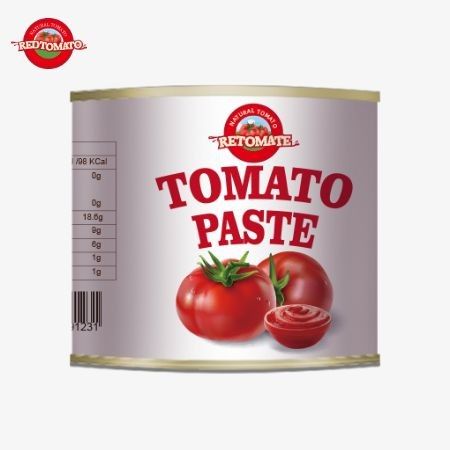 پسته گوجه فرنگی کنسرو شده 210g مطابق با استانداردهای کیفیت بین المللی از جمله مقررات ISO HACCP BRC و FDA است