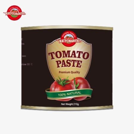 210 گرمي خمیر گوجه فرنگی کنسرو شده که ما ارائه می دهیم با ایمنی مواد غذایی FDA شناخته شده در سطح جهانی ISO HACCP و BRC مطابقت دارد