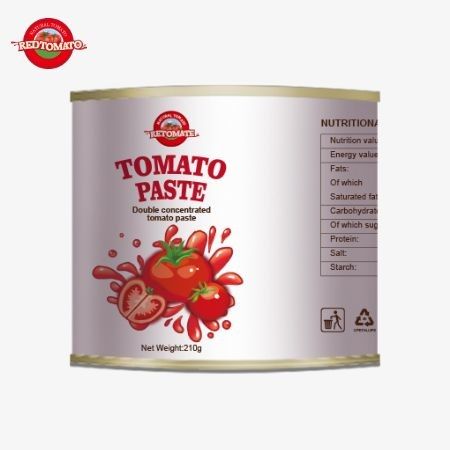 210 گرام پسته گوجه فرنگی کنسرو شده با استانداردهای تولید ISO HACCP BRC FDA مطابقت دارد