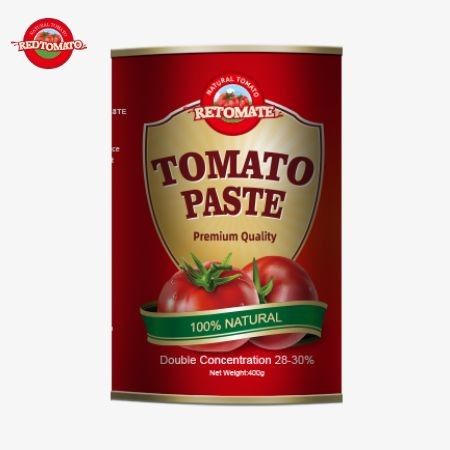 400 گرم قوطي خمیر گوجه فرنگي مطابق با استانداردهای توليد ISO HACCP BRC و FDA است