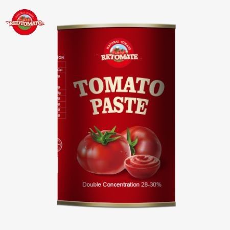 OEM از کارخانه چین 400g پسته گوجه فرنگی کنسرو شده تولید شده با استانداردهای ISO HACCP و FDA