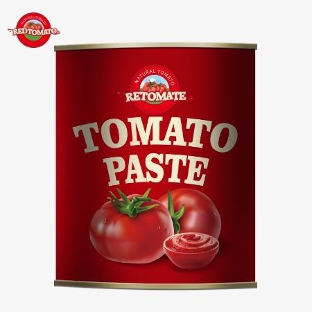 800 گرمي خمیر گوجه فرنگی کنسرو شده که با استانداردهای بین المللی کیفیت و ایمنی که شامل ISO HACCP BRC و FDA می شود، مطابقت دارد