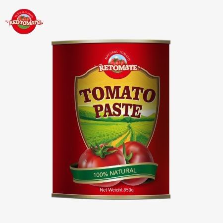 تولید شده بدون توجه در چین 850 گرمی پسته گوجه فرنگی کنسرو شده با کیفیت بالا
