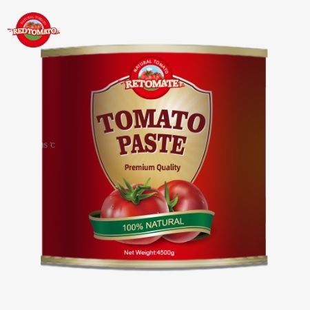 ۴۵۰۰ گرم خمیر گوجه فرنگی کنسرو شده مطابق با استانداردهای ISO HACCP و BRC علاوه بر استانداردهای تولید FDA است