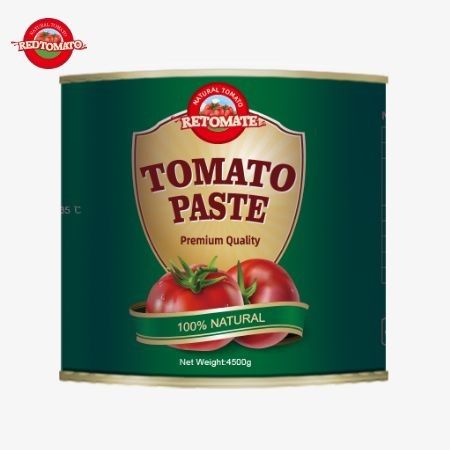 ۴۵۰۰ گرم خمیر گوجه فرنگی کنسرو شده مطابق با استانداردهای ISO HACCP و BRC است علاوه بر اینکه استاندارد تولید FDA را برآورده می کند