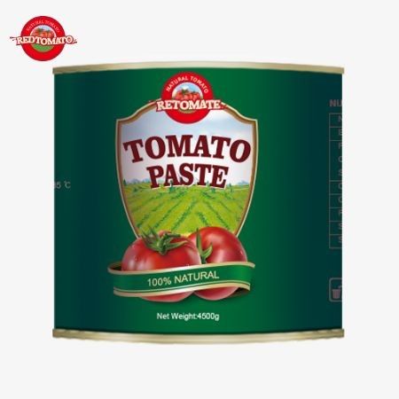 ۴۵۰۰ گرم پسته گوجه فرنگی کنسرو شده با استانداردهای ISO HACCP و همچنین با مقررات تولید FDA مطابقت دارد