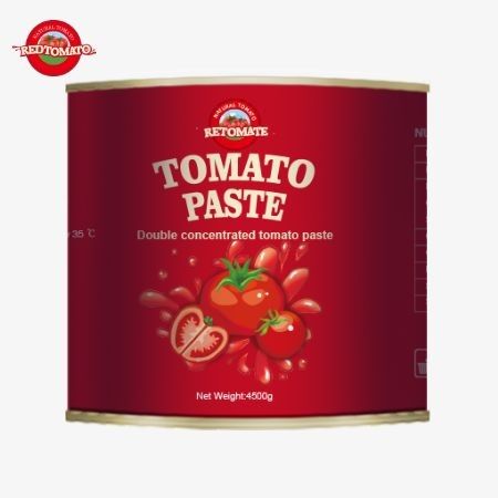 خمیر گوجه فرنگی 2024 با کیفیت بالا، بسته بندی شده در کیسه های 4500 گرمی با غلظت 28-30 بریکس