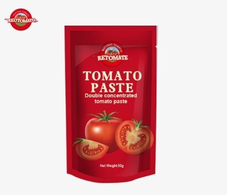 پاکت 50 گرم از خمیر گوجه فرنگی با استانداردهای ISO HACCP و BRC مطابقت دارد که رعایت قیمت کارخانه را تضمین می کند