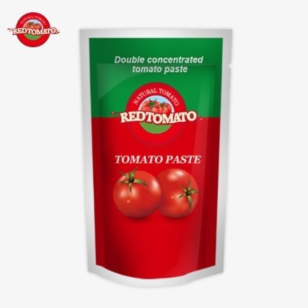 کیسه ایستاده 100 گرم OEM با پاست گوجه فرنگی دو برابر متمرکز که سطح خلوص آن از 30٪ تا 100٪ است
