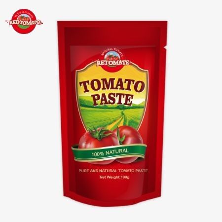 خمیر گوجه فرنگی 100 گرمی با کیفیت بالا از یک کارخانه معتبر در چین تهیه شده