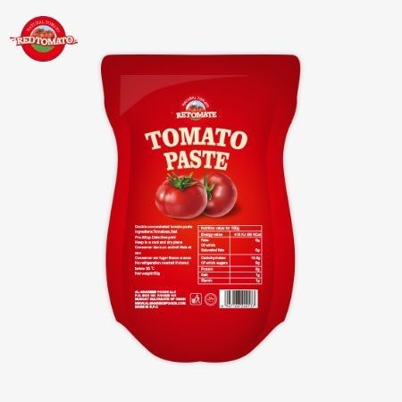 140 گرام پاست گوجه فرنگی شیرین و تر، خالصیت بین 22 تا 30 درصد