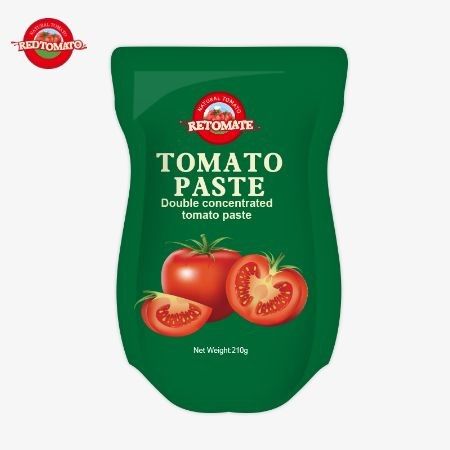 پاست گوجه فرنگي 210 گرم مطابق با استانداردهاي توليد ISO HACCP BRC و FDA است