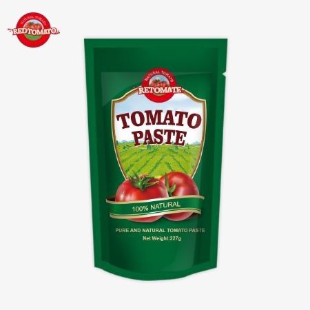 پاست گوجه فرنگی ISO 227g پاست گوجه فرنگی متمرکز دوگانه با خلوص 30٪ تا 100٪