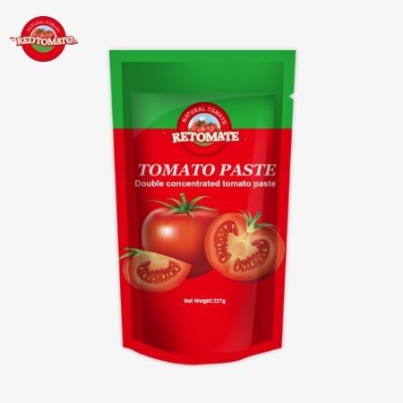 پاست گوجه فرنگی ISO 227g پاست گوجه فرنگی سه گانه متمرکز با سطوح خلوص از 30٪ تا 100٪