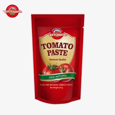 پاست گوجه فرنگی ISO 227g پاست گوجه فرنگی متمرکز دوگانه با خلوص 30٪ تا 100٪