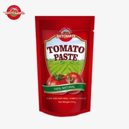 پاست گوجه فرنگی ISO 227g پاست گوجه فرنگی دو برابر متمرکز با سطوح خلوص متفاوت از 30٪ تا 100٪