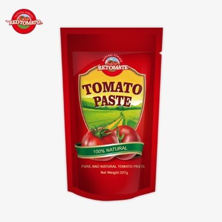 پاست گوجه فرنگی ISO 227g پاست گوجه فرنگی متمرکز دوگانه با خلوص 30٪ تا 100٪