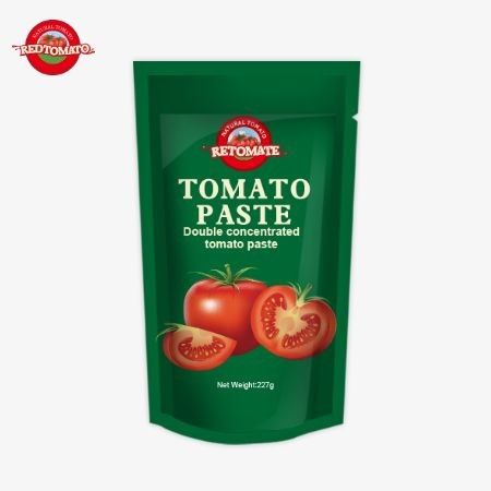 پاست گوجه فرنگی ISO 227g پاست گوجه فرنگی متمرکز دوگانه با خلوص 30٪ تا 100٪