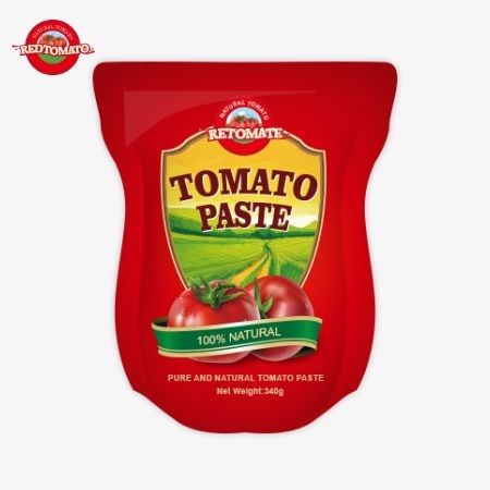 ۳۴۰ گرم پاکت پاست گوجه فرنگی با استانداردهای ISO HACCP و BRC برای رعایت قیمت کارخانه مطابقت دارد
