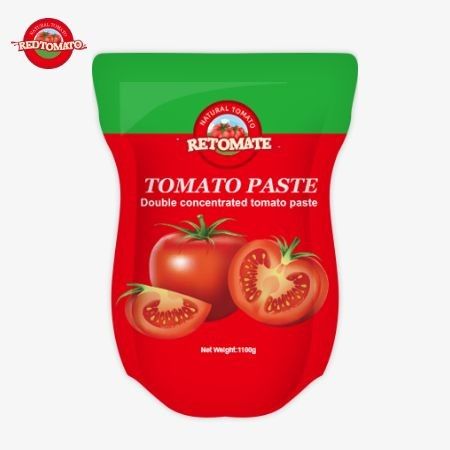 1100 گرام پاکت پاست گوجه فرنگی با استانداردهای ISO HACCP و BRC برای رعایت قیمت کارخانه مطابقت دارد