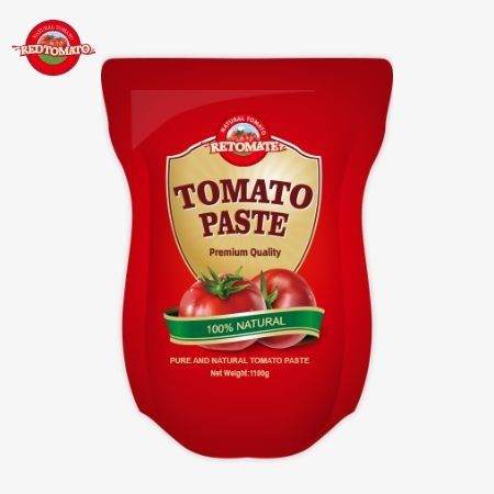1100 گرام پاکت پاست گوجه فرنگی با استانداردهای ISO HACCP و BRC برای رعایت قیمت کارخانه مطابقت دارد