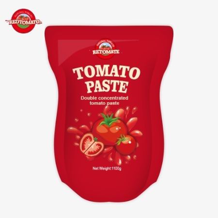 کیسه ی 1100 گرم از خمیر گوجه فرنگی با استانداردهای ISO HACCP و BRC برای قیمت کارخانه مطابقت دارد