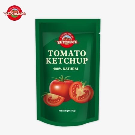 OEM 140g Sachet Of Ketchup که با استانداردهای بین المللی مطابقت دارد و با قیمت کارخانه در دسترس است.