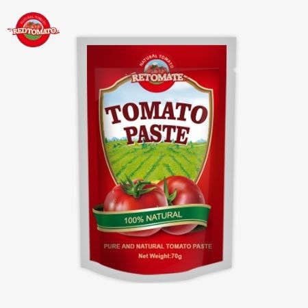 Redtomato Brand 70g Premium Double Concentrated Tomato Paste Bag - طعم غنی طراحی مناسب ایستاده