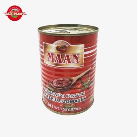 MAAN 400g Double Concentrate پسته گوجه فرنگی کنسرو شده Brix22-24% نام تجاری قابل تنظیم در دسترس