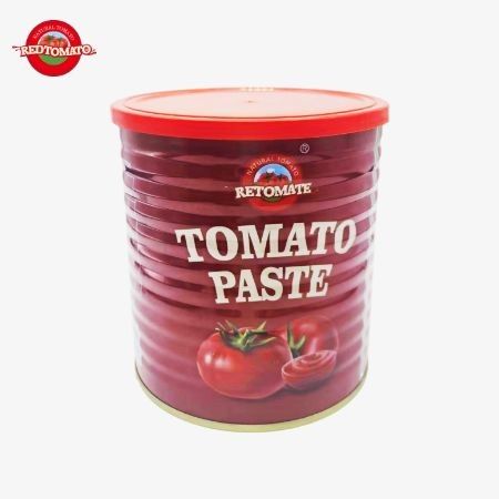 رب گوجه فرنگی 800 گرمی برند ریتومیت، بریکس 28-30%، ارائه طراحی برند و بسته‌بندی