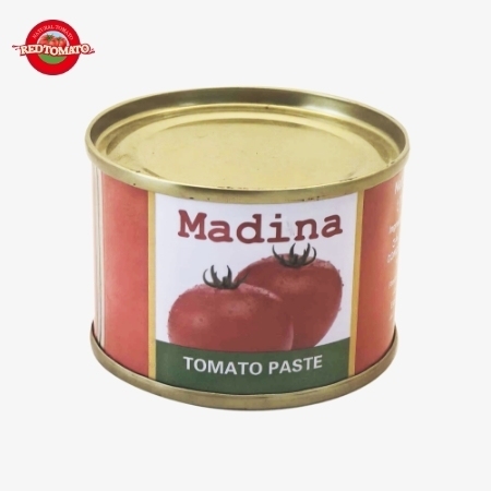 خمیر گوجه فرنگی کنسرو شده مدینه 70 گرم با بریکس 28-30٪، ارائه طرح برند و بسته‌بندی