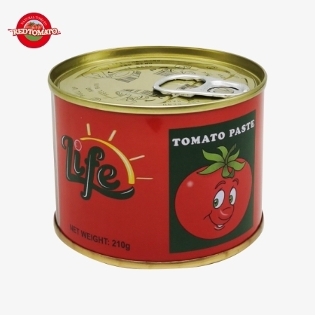 LIFE 70g پسته گوجه فرنگی کنسرو شده با Brix 28 ٪ 30٪ طراحی برند و بسته بندی را ارائه دهید