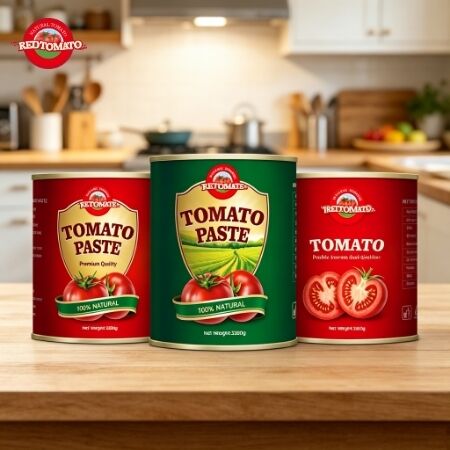 کنسانتره رب گوجه فرنگی حلال کنسرو شده 2200 گرمی با 28-30% بریکس برای مصارف آشپزی ممتاز