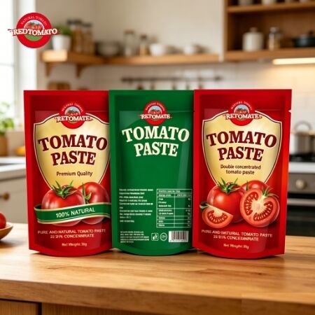 50g Triple Concentration Stand-Up Sachet Tomato Paste with ISO, HACCP, BRC, FDA Certification