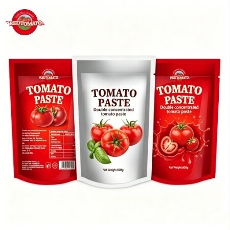 خمیر گوجه فرنگی دو برابر متمرکز در کیسه های ایستاده 500 گرم برای استفاده آسان