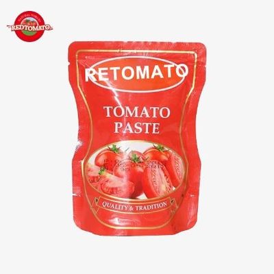 خمیر گوجه فرنگی شیرین و تر در کیسه ایستاده 140 گرم 30 تا 100 درصد خلوص