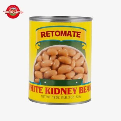 غذای مناسب کنسرو شده لوبیا های سفید کلیه در آب نمک 800 گرم