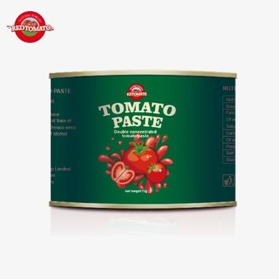 70g آسان باز کردن پوشش کنسرو شده پاست گوجه فرنگی متمرکز برای تجربه کاربر دوستانه