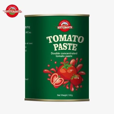 198 گرم از خمیر گوجه فرنگی کنسرو شده با استانداردهای ISO HACCP و BRC و همچنین استانداردهای تولید FDA مطابقت دارد