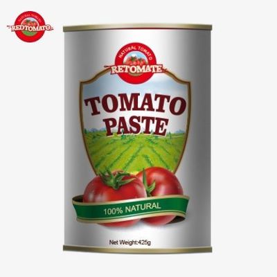 خمیر گوجه فرنگی 425 گرم کنسرو شده با استانداردهای جهانی تنظیم شده توسط ISO HACCP BRC و مقررات FDA مطابقت دارد