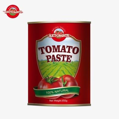 به دقت در چین ساخته شده است کیفیت فوق العاده ما 850 گرم عرق گوجه فرنگی کنسرو شده دارای غلظت 28/30% بریکس است