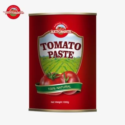 توليد كننده با کیفیت بالا 1000 گرمي پسته گوجه فرنگي قوطي دار ارائه خدمات OEM