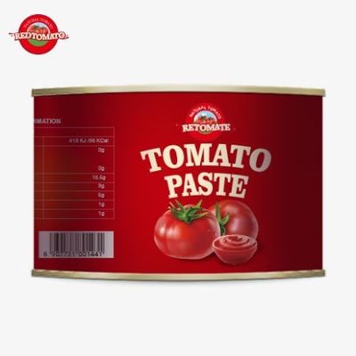 کیفیت بالا حلال غذاهای کنسرو شده گوجه فرنگی 28-30٪ پسته گوجه فرنگی متمرکز در 2200g برای حلال آشپز مسلمان آفریقایی