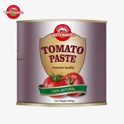 جدید برای سال 2024: 4.5 کیلوگرم خمیر گوجه فرنگی آلی آسون باز، 28 تا 30 درصد غلظت دو برابر برکس