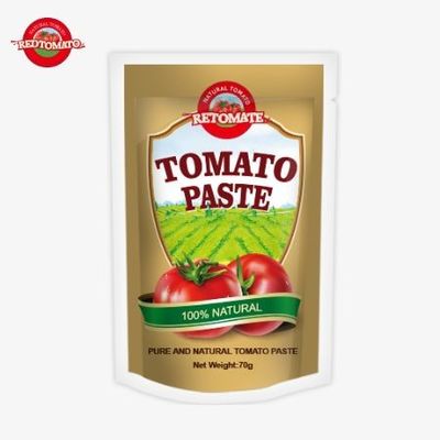 کیفیت خوب سفارشی شده دو برابر متمرکز صاف و ایستاده پاکت گوجه فرنگی ارگانیک 70g