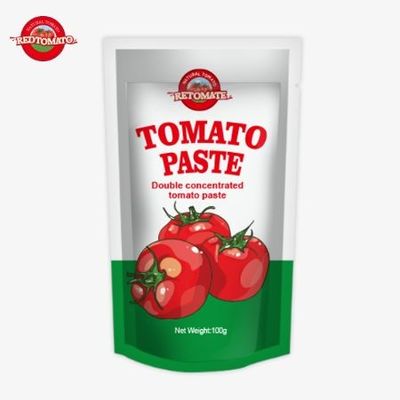 بسته بندي شده در 100 گرم پاست گوجه فرنگي با 100 درصد خلوص