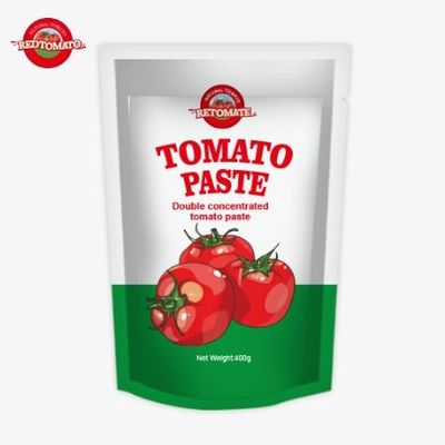 400 گرم پاست گوجه فرنگی ایستاده مناسب طعم دار 30 تا 100 درصد خلوص