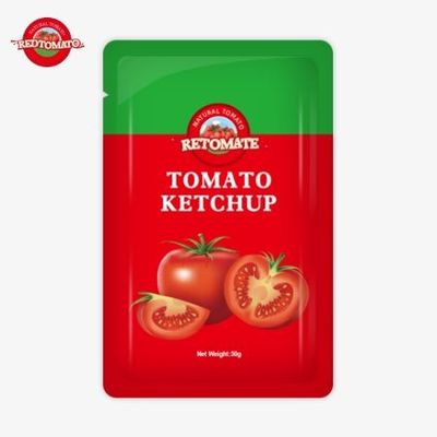 OEM 50g Sachet Ketchup ارائه می دهد بسته بندی آسان برای استفاده برای قیمت کارخانه